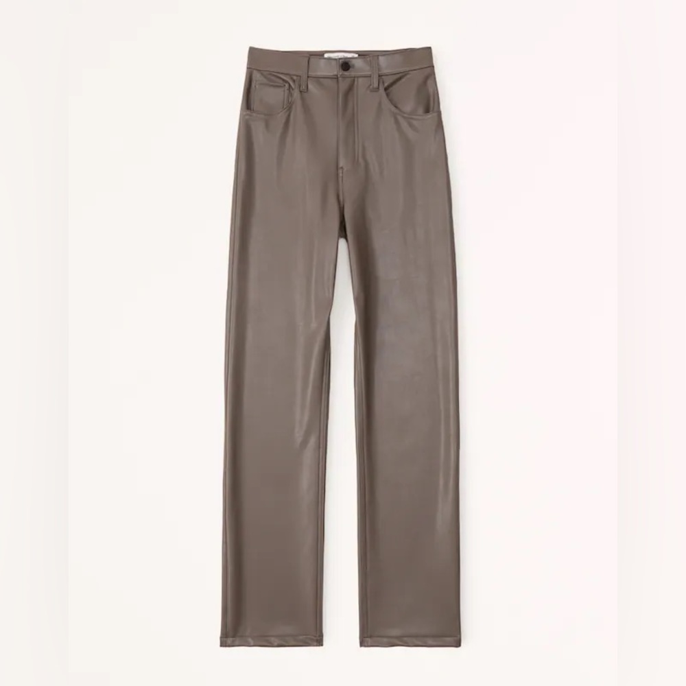 Abercrombie & Fitch high waisted vegan leather pants size 4 - Picture 4 of 7